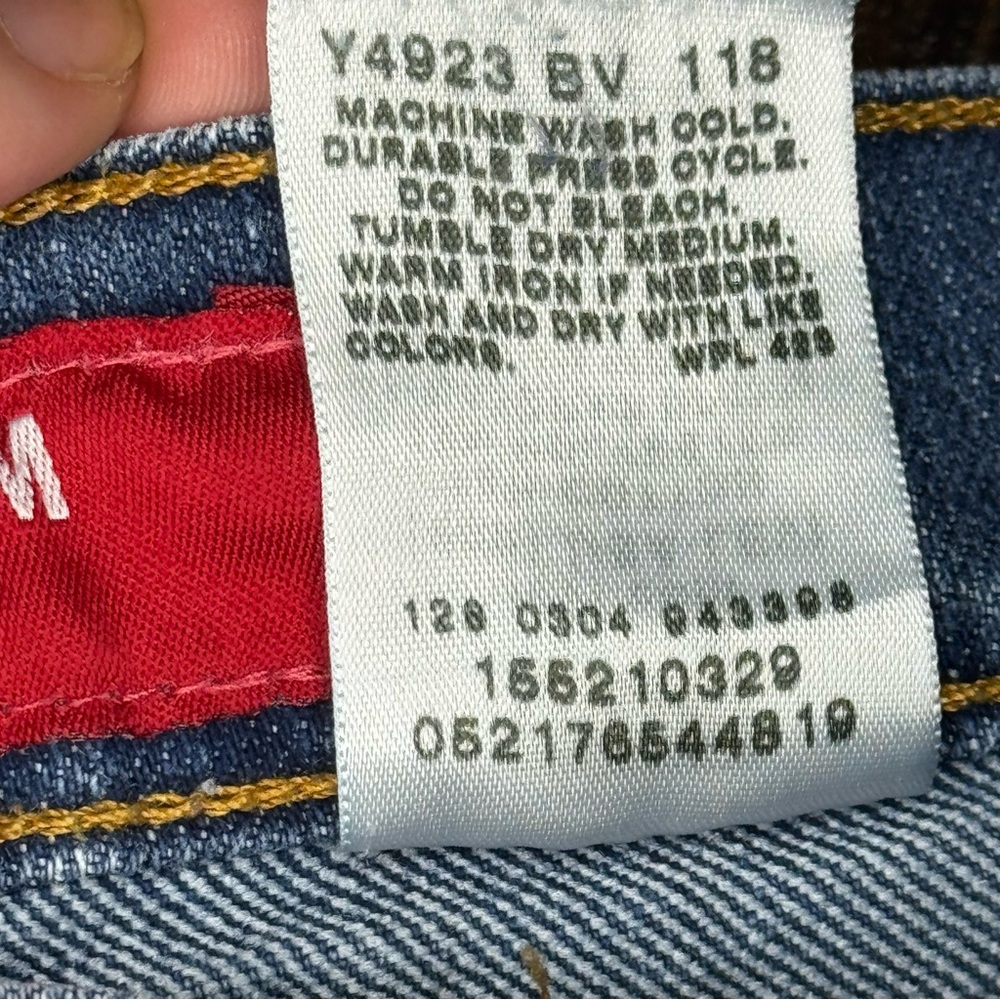Levi’s 512 Classic Slim Stretch Tapered Blue High rise Denim Jeans 16 Short EUC - Picture 9 of 13